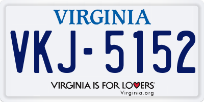 VA license plate VKJ5152