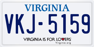 VA license plate VKJ5159