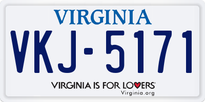 VA license plate VKJ5171