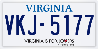 VA license plate VKJ5177
