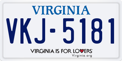 VA license plate VKJ5181