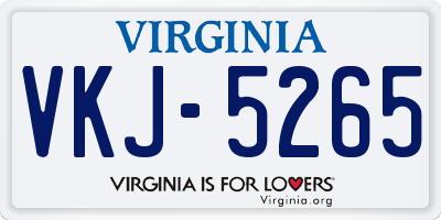 VA license plate VKJ5265