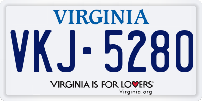VA license plate VKJ5280