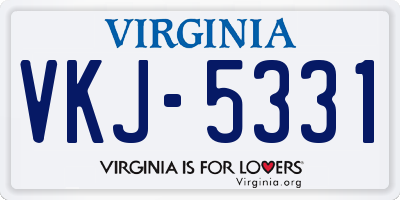 VA license plate VKJ5331