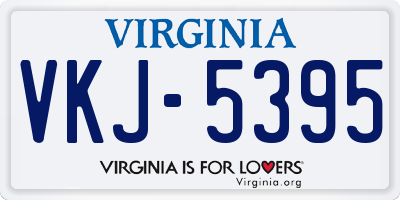 VA license plate VKJ5395