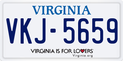 VA license plate VKJ5659