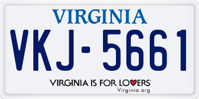 VA license plate VKJ5661