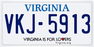 VA license plate VKJ5913