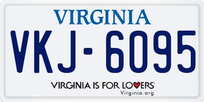 VA license plate VKJ6095