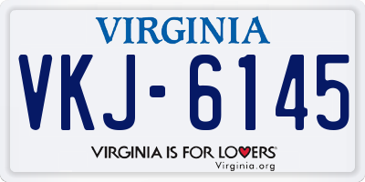 VA license plate VKJ6145