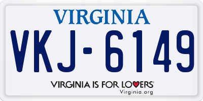 VA license plate VKJ6149