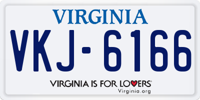 VA license plate VKJ6166