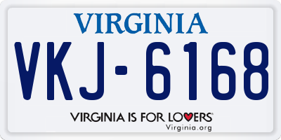 VA license plate VKJ6168