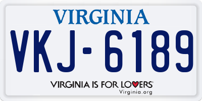 VA license plate VKJ6189