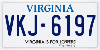 VA license plate VKJ6197