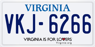 VA license plate VKJ6266