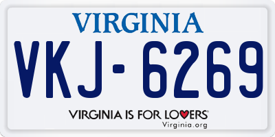 VA license plate VKJ6269