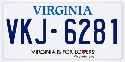 VA license plate VKJ6281