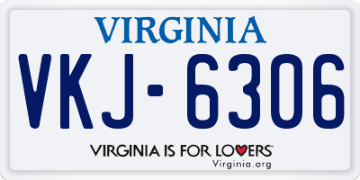 VA license plate VKJ6306