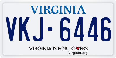 VA license plate VKJ6446