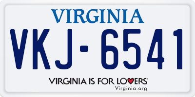 VA license plate VKJ6541