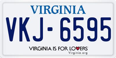 VA license plate VKJ6595