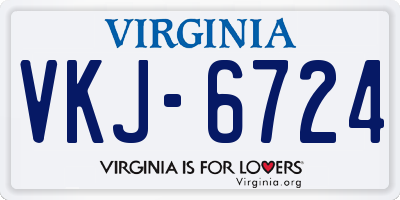 VA license plate VKJ6724