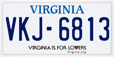 VA license plate VKJ6813