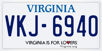 VA license plate VKJ6940