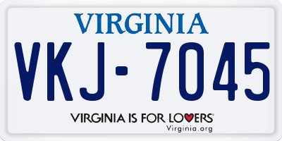 VA license plate VKJ7045