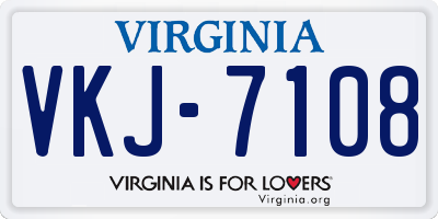 VA license plate VKJ7108