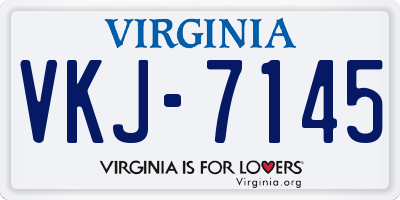 VA license plate VKJ7145