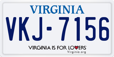 VA license plate VKJ7156