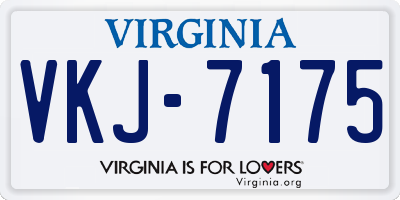 VA license plate VKJ7175