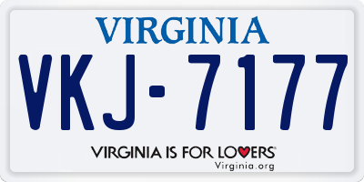 VA license plate VKJ7177