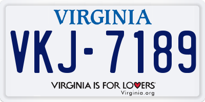 VA license plate VKJ7189