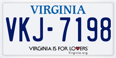 VA license plate VKJ7198