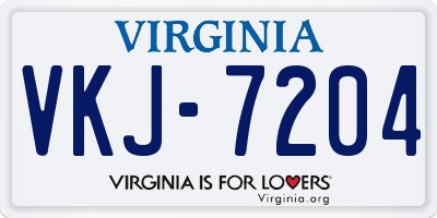 VA license plate VKJ7204