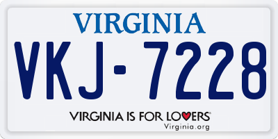 VA license plate VKJ7228