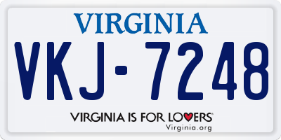 VA license plate VKJ7248
