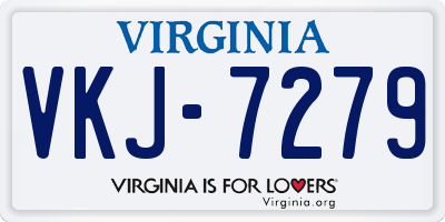 VA license plate VKJ7279