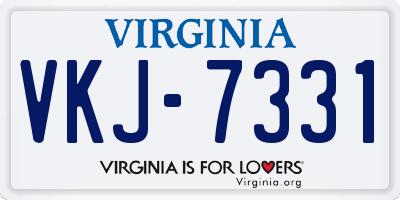 VA license plate VKJ7331