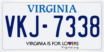 VA license plate VKJ7338