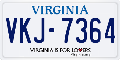 VA license plate VKJ7364