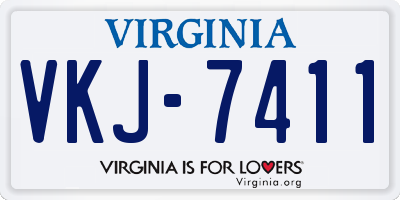 VA license plate VKJ7411