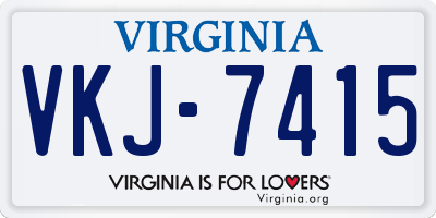 VA license plate VKJ7415