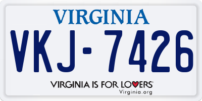 VA license plate VKJ7426