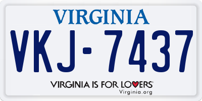 VA license plate VKJ7437