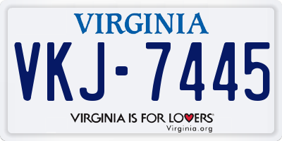 VA license plate VKJ7445