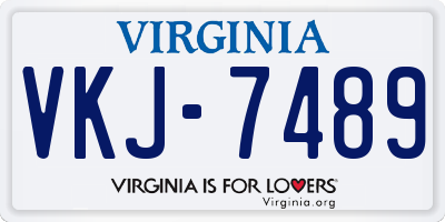 VA license plate VKJ7489